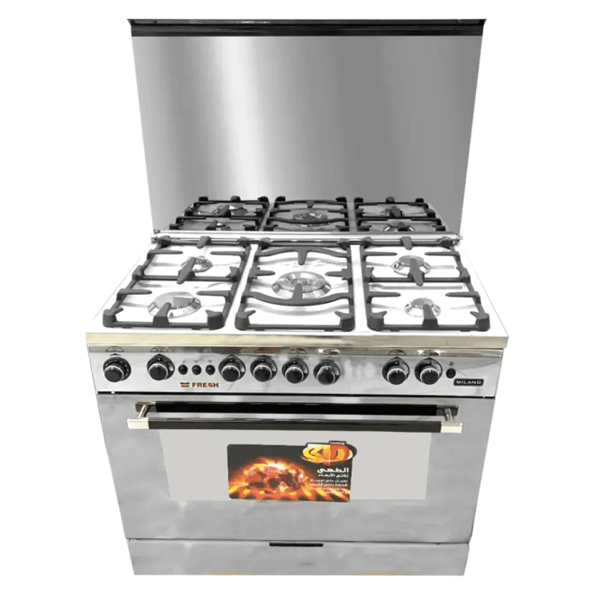 fresh_milano_gas_cooker_60_90_cm_5_burners_cast_iron_holders_fan_grill_stainless_steel_silver_2_